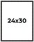 24x30 Thin Barnwood Picture Frame with UV-Resistant Acrylic & Acid Free Backing, Available in 2 Paint Finishes - Grey and Black